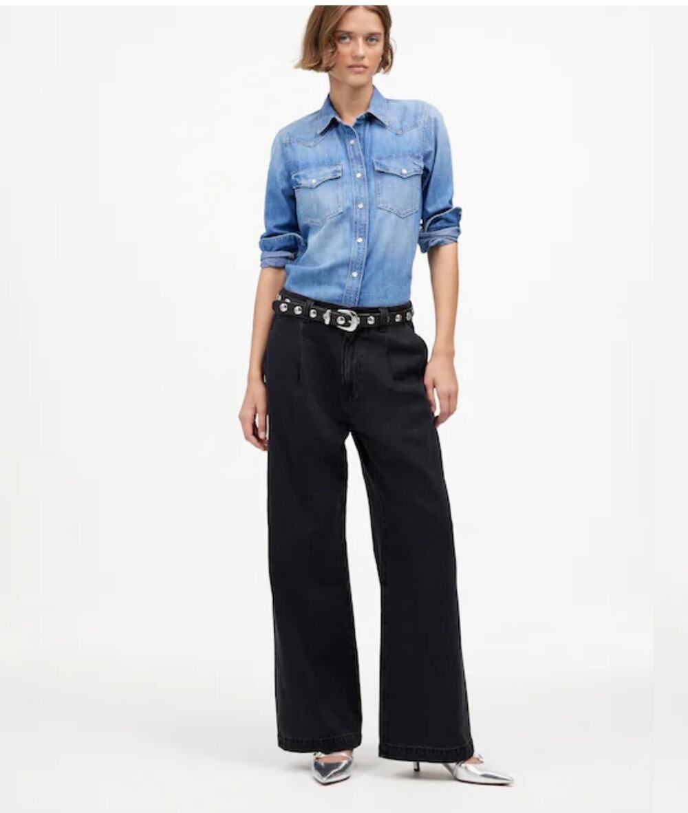 Madewell The Harlow Wide-Leg Jean Airy Denim Edition Hollenbeck Wash Size 24